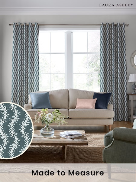Laura Ashley Seaspray Dee Made To Measure Curtains (D24101) | £128