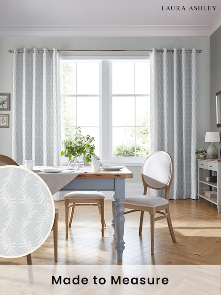 Laura Ashley Slate Dee Made To Measure Curtains (D24102) | £128