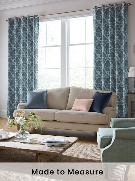 Laura Ashley Seaspray Forden Made To Measure Curtains (D24105) | £109