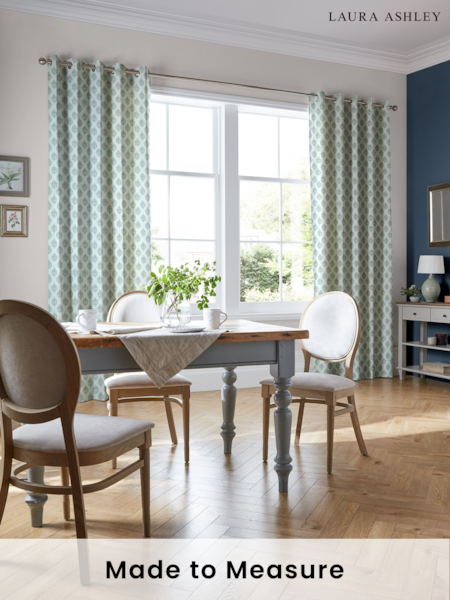 Laura Ashley Eucalyptus 100% Cotton Gower Made To Measure Curtains (D24110) | £91