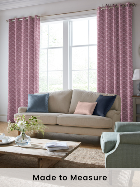 Laura Ashley Dark Ruby Musica Velvet Made To Measure Curtains (D24115) | £100