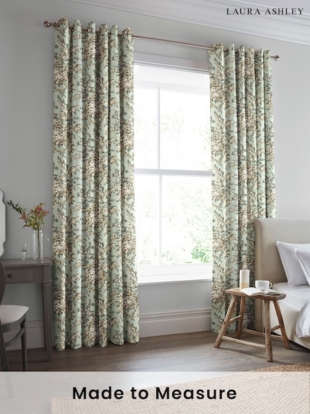Laura Ashley Amber 100% Cotton Picardie Made To Measure Curtains (D24120) | £100