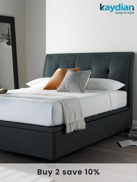 Kaydian Grey Accent End Lift Ottoman Storage Bed (D27304) | £975 - £1,275
