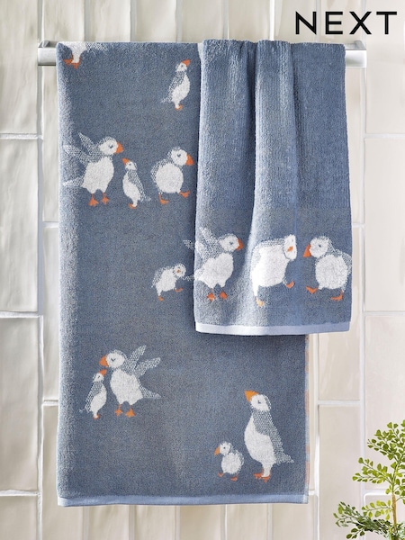 Blue Puffin 100% Cotton Towels (D27489) | £8 - £26