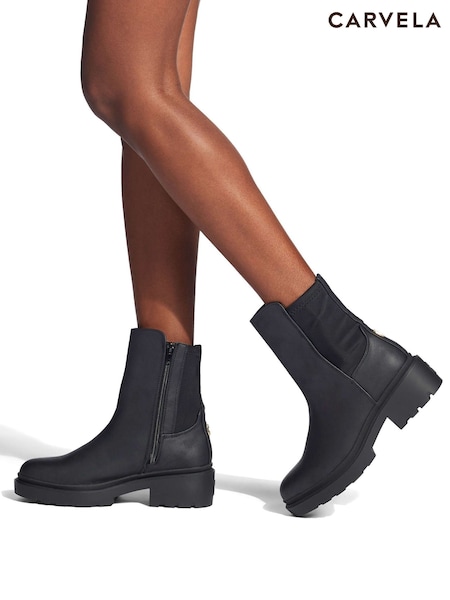 Carvela Dash 50/50 Black Ankle Boots (D27643) | £129
