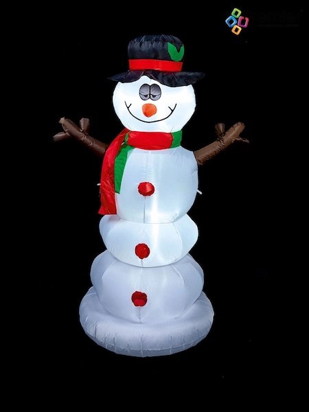 Premier Decorations Ltd White Outdoor 1.8m Lit Christmas Inflatable Sherbert The Snowman (D28154) | £56