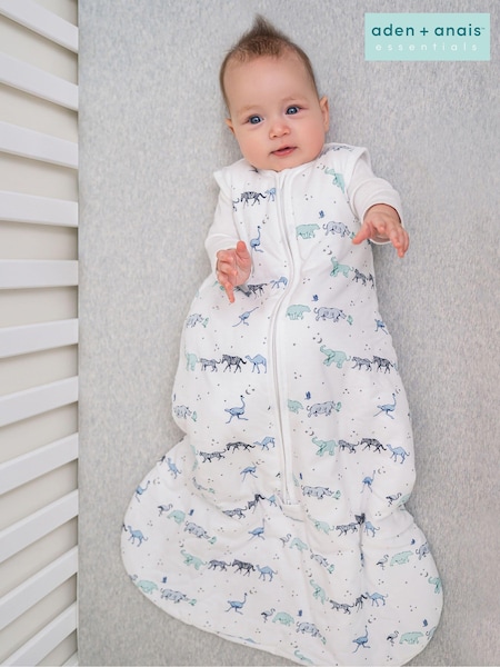 aden + anais White Winter 2.5 TOG Sleeping 100% Cotton Bag (D29129) | £42 - £46