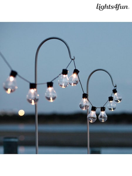 Lights4fun 20 Warm White Solar Festoon Lights (D29569) | £40