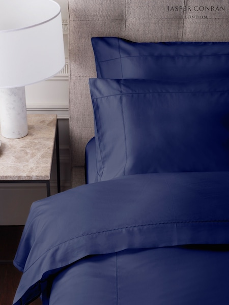 Jasper Conran London Navy Blue 500 Thread Count SUPIMA® Flat Sheet (D29764) | £90 - £110