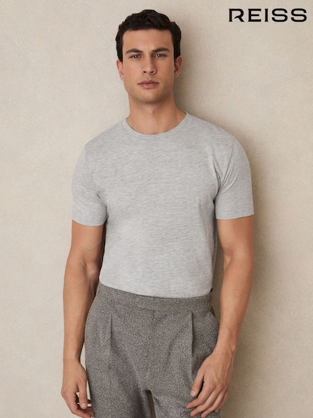 Reiss Grey Marl Bless Crew Neck T-Shirt (D29780) | £28