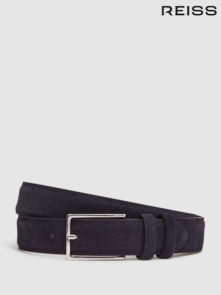 Reiss Navy Dante Suede Belt (D29791) | £55
