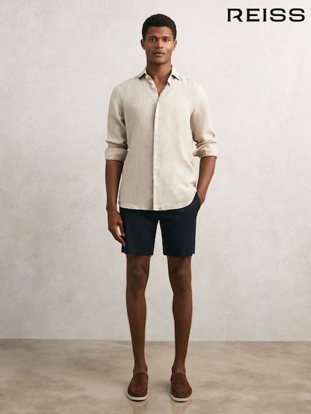 Reiss Navy Wicket S Short Length Casual Chino Shorts (D29799) | £78