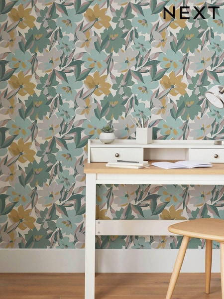 Yellow Hot House Floral Sunshine 10M Wallpaper (D29998) | £34
