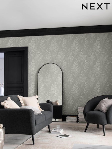 Taupe Brown Leaf Sprigs 10M Wallpaper (D30005) | £34