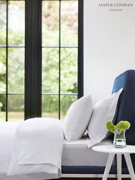 Jasper Conran London White 300 Thread Count Percale 100% Cotton Oxford Pillowcase (D30029) | £20