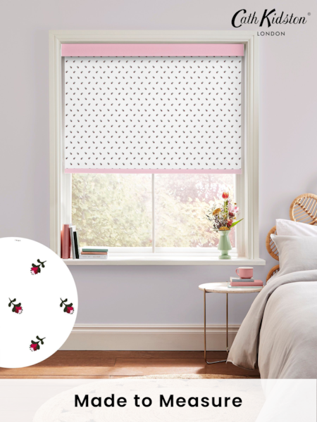 Cath Kidston White Rose Bud Made To Measure Roller Blinds (D30038) | £58
