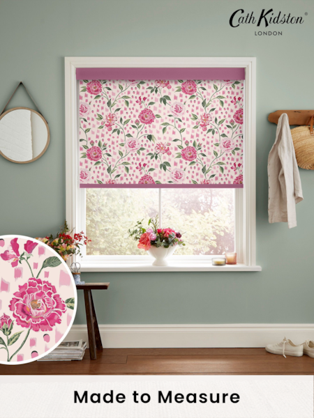 Cath Kidston Pink Tea Rose Made To Measure Roller Blinds (D30039) | £58