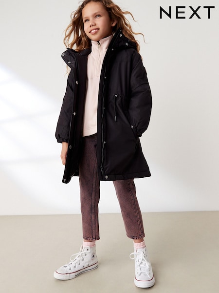 Black Waterproof Parka (3-16yrs) (D30872) | £10 - £13