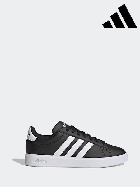 adidas Black/White Grand Court 2.0 Trainers (D32239) | £70