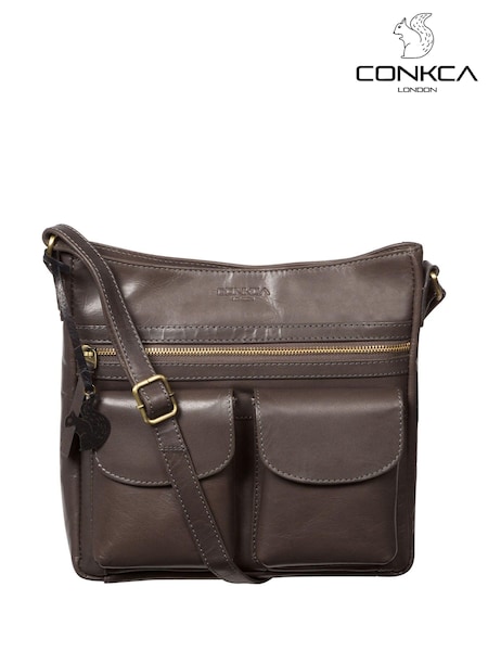 Conkca Grey Bon Leather Tote Bag (D32558) | £70