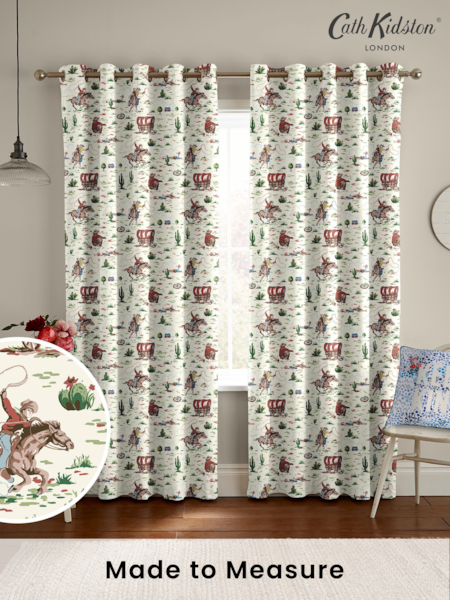 Cath Kidston Multi Cowboy Made To Measure 100% Cotton Curtains (D32885) | £82