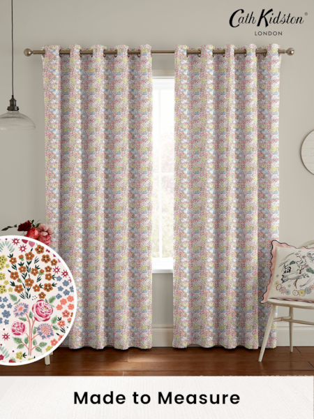 Cath Kidston Multi Magical Kingdom Ditsy Made To Measure 100% Cotton Curtains (D32898) | £82
