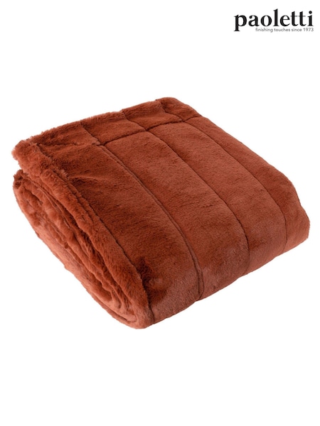 Riva Home Rust Empress Soft Faux Fur Throw (D33207) | £40
