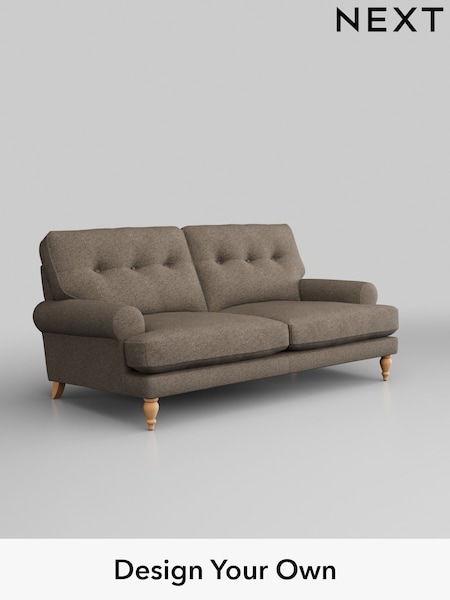 Chunky Weave/Dark Natural Erin Buttoned Back Deep Relaxed Sit (D33553) | £1,325