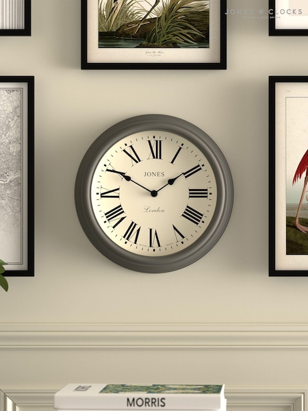 Jones Clocks Blizzard Grey Venetian Wall Clock (D33635) | £33