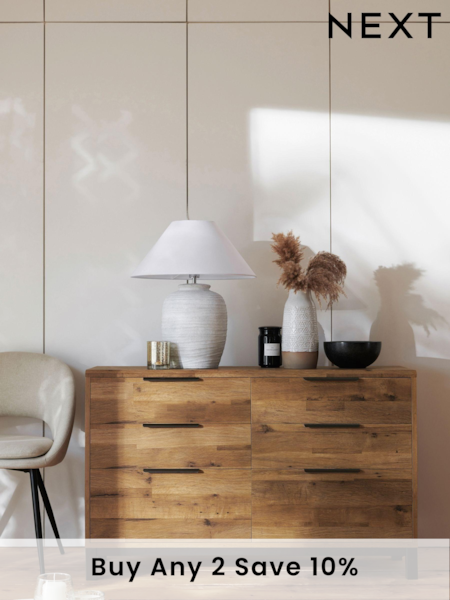 Dark Bronx Oak Effect 6 Drawer Chest of Drawers (D33722) | £399