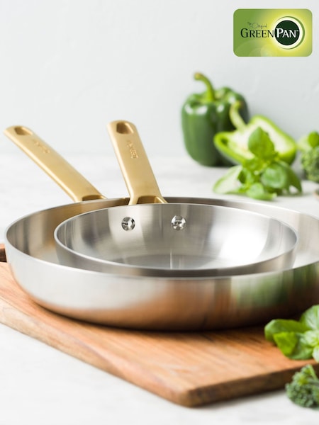Green Pan 2 Piece Padova Reserve Uncoated Frypan Set 20cm