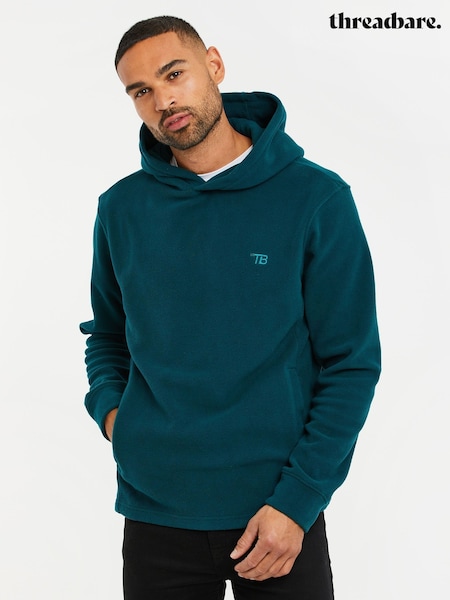 Threadbare Green Microfleece Overhead Hoodie (D34345) | £20
