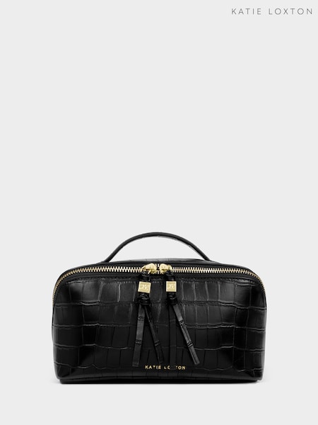 Black - Katie Loxton Soho Medium Make Up / Wash Bag