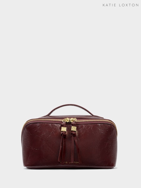 Red - Katie Loxton Soho Medium Make Up / Wash Bag