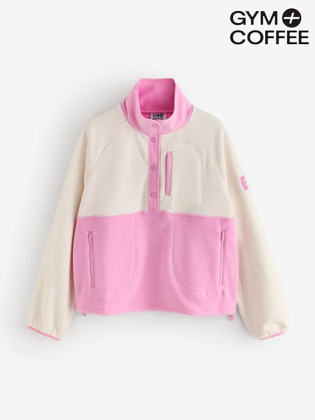 Pink - Gym + Coffee Snap Polar Fleece