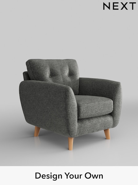 Plush Chenille/Dark Grey Wilson Buttoned Back (D35618) | £599