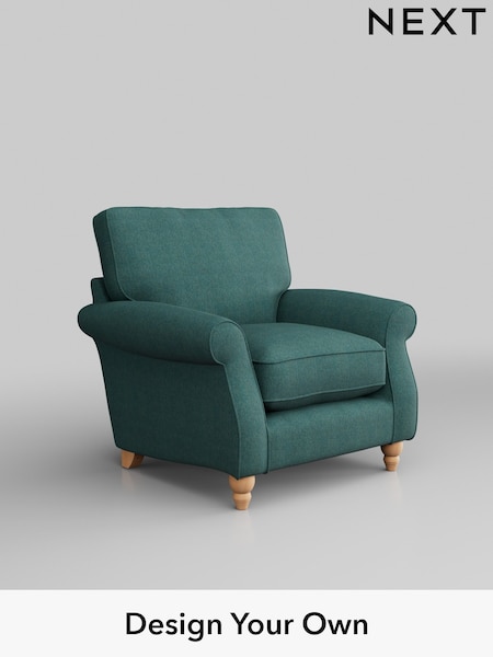 Tweedy Chenille/Dark Teal Green Ashford Relaxed Sit (D35648) | £825