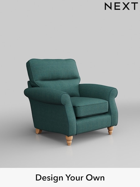 Tweedy Chenille/Dark Teal Green Ashford Highback (D35649) | £825