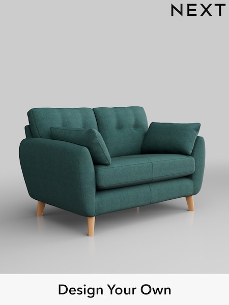 Tweedy Chenille/Dark Teal Green Wilson Buttoned Back (D35668) | £750