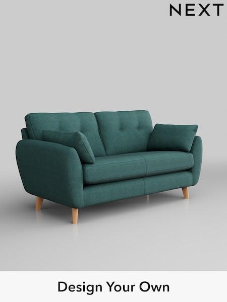 Tweedy Chenille/Dark Teal Green Wilson Buttoned Back (D35668) | £850