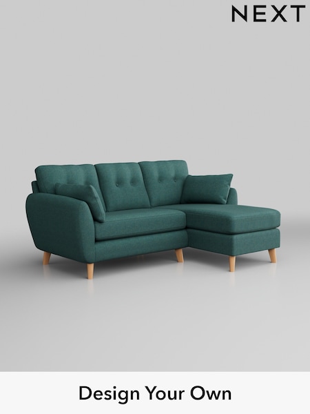 Tweedy Chenille/Dark Teal Green Wilson Buttoned Back (D35668) | £1,450
