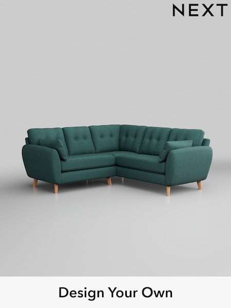Tweedy Chenille/Dark Teal Green Wilson Buttoned Back (D35668) | £1,525