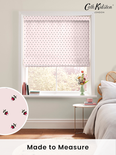 Cath Kidston Pink Rose Bud Made to Measure 100% Cotton Roman Blinds (D36261) | £75