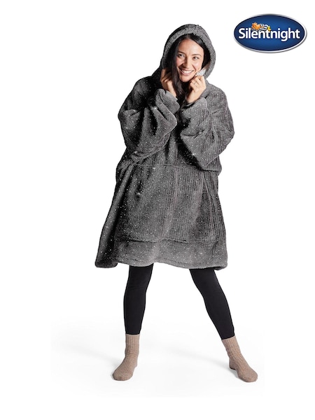 Silentnight Grey Oversized Glitter Snugsie (D36603) | £20