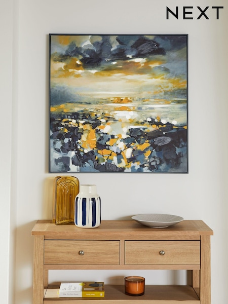 Yellow/Black Artist Collection by Scott Naismith Framed Canvas Wall Art (D38513) | £80