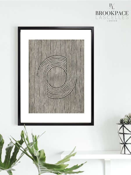 Brookpace Lascelles Black Cedar Grooves III Framed Wall Art (D39466) | £126