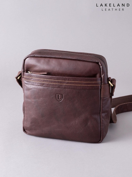 Lakeland Leather Brown Small Keswick Leather Messenger Bag (D40680) | £90