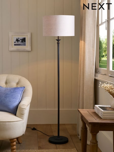 Black Burford Floor Lamp (D41041) | £85