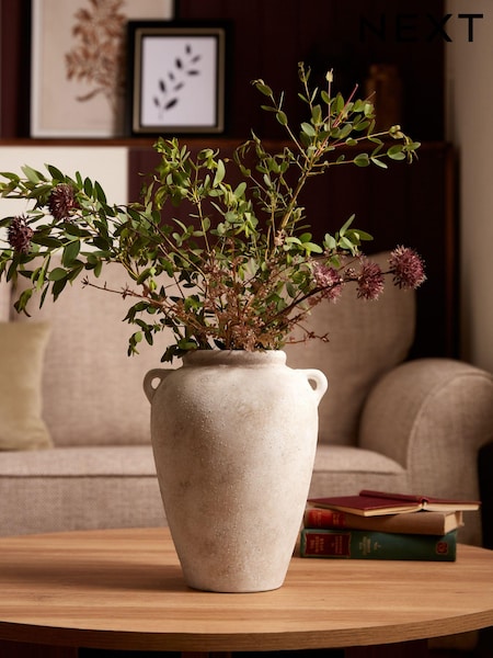 Natural Country Ceramic Lydford Medium Textured Flower Vase (D41274) | £32