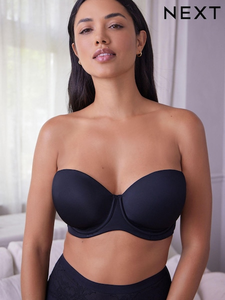 Black DD+ Light Pad Strapless Multiway Ultimate Comfort Bra (D42807) | £26
